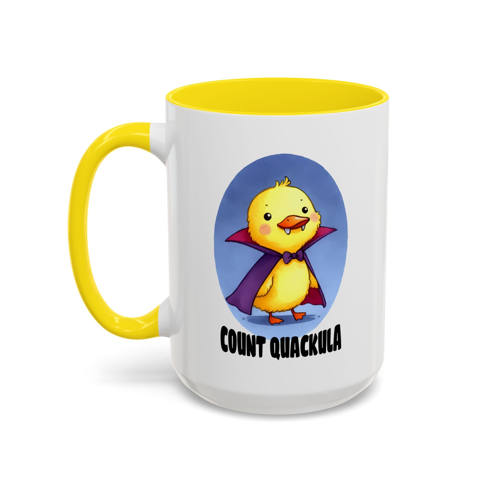 Cute Count Quackula Accent Coffee Mug - Adorable Gift for Coffee Lovers, Halloween Decor, Chick Collectors, Quirky Kitchen