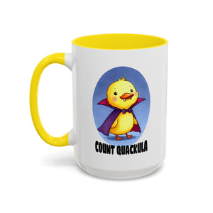 Cute Count Quackula Accent Coffee Mug - Adorable Gift for Coffee Lovers, Halloween Decor, Chick Collectors, Quirky Kitchen