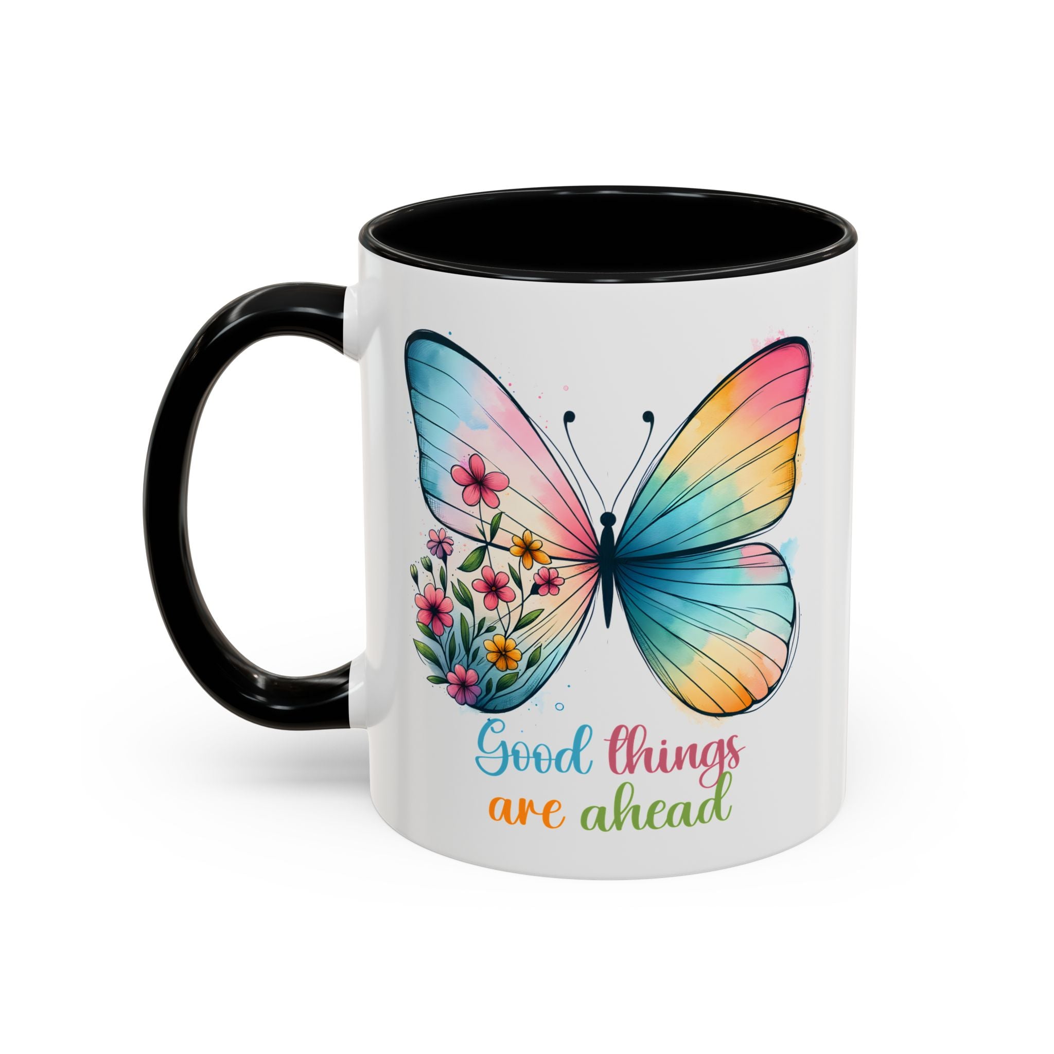 Inspirational Butterfly Coffee Mug positive vibe mental health