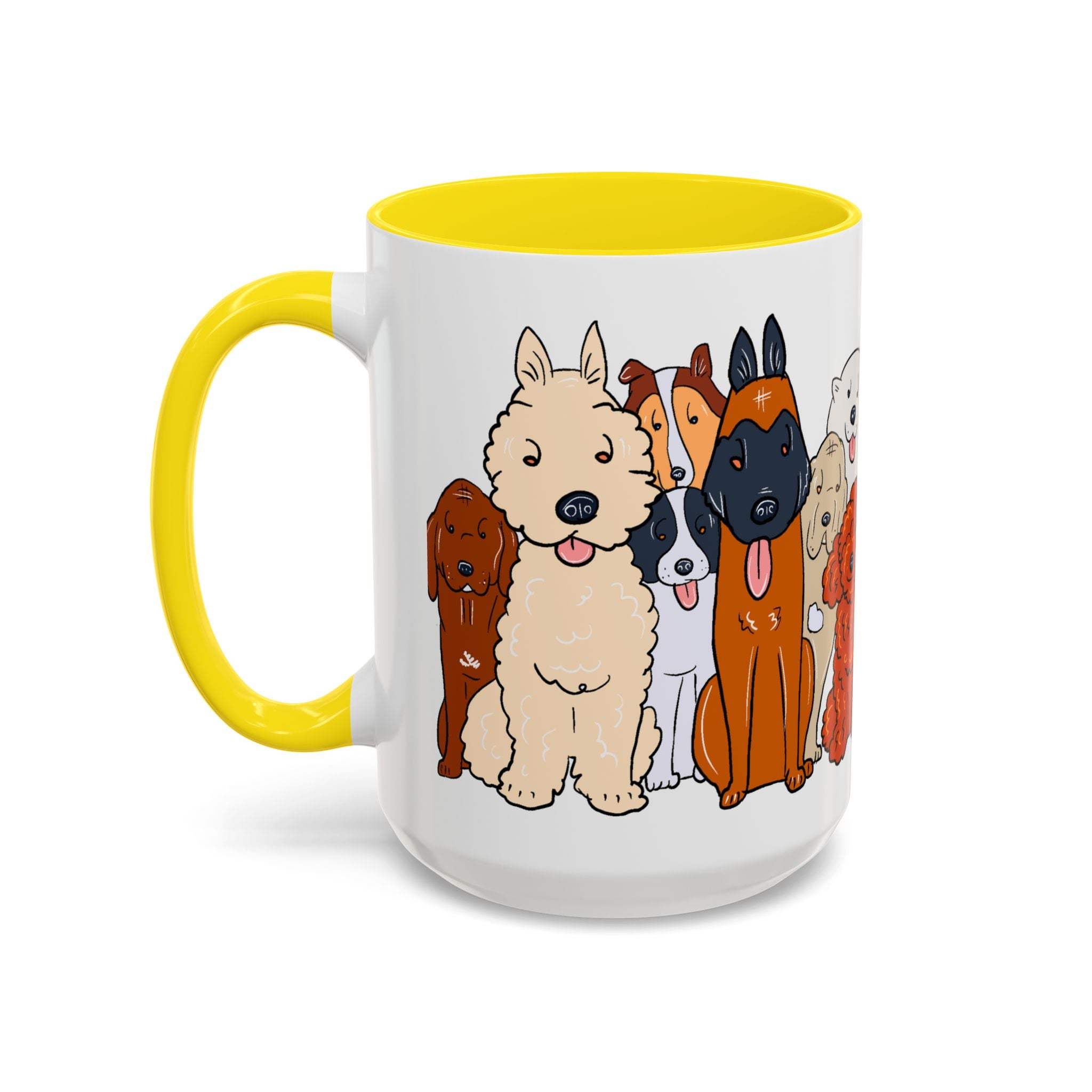 Cute Dog Breed Accent Coffee Mug, Pet Lover Gift, Canine Mug, Gifts for Dog Owners, Puppy Lover Mug