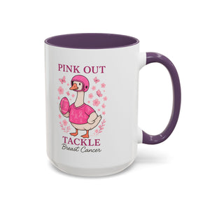 Breast Cancer Awareness Coffee Mug, Pink Out Tackle Duck Design, Supportive Gift for Fighters & Survivors, Cheerful Office Decor, [...]