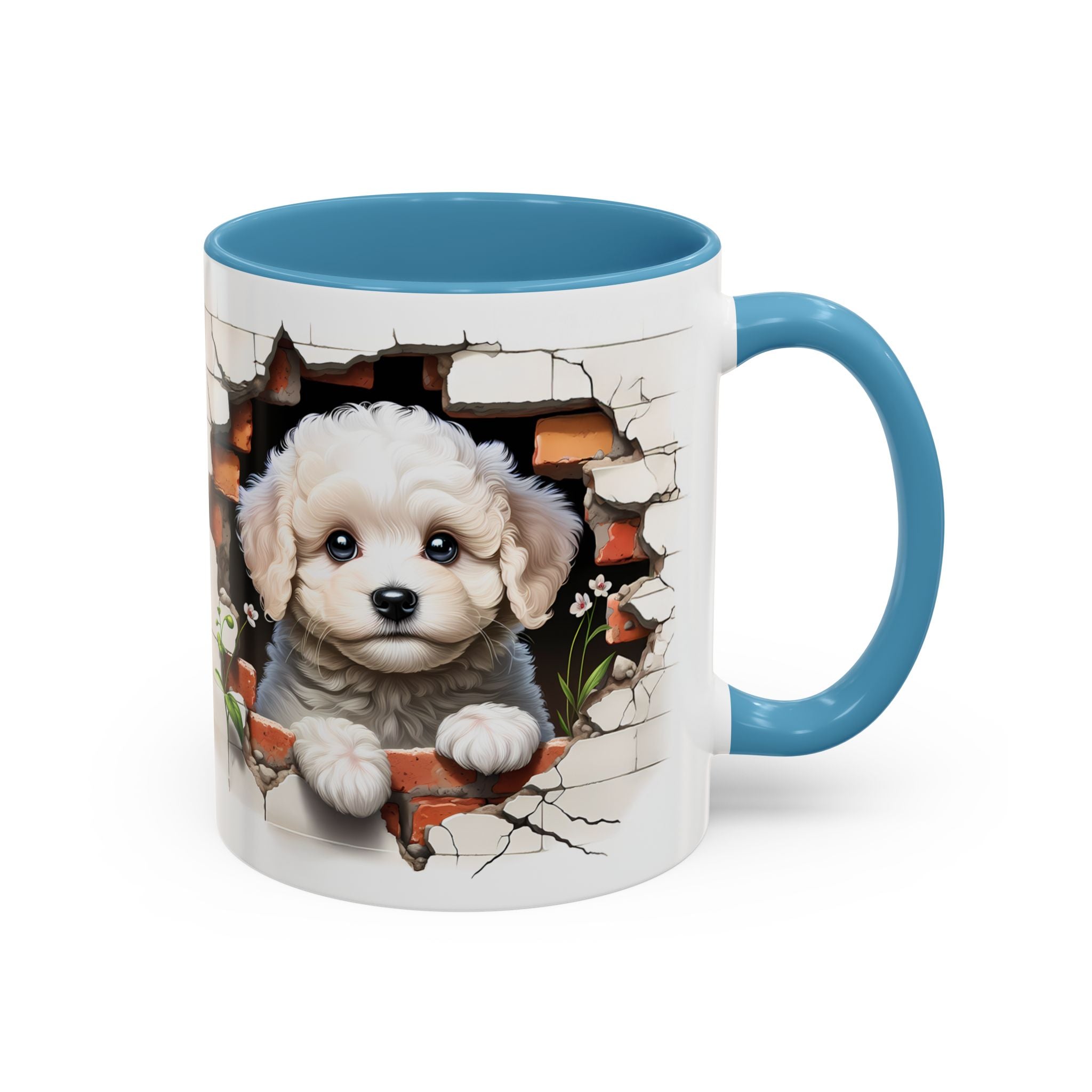 Cute Puppy Accent Coffee Mug - Adorable Dog Lover Gift, Pet-Themed Mug, Home Decor, Ideal for Gifts, Animal Enthusiast