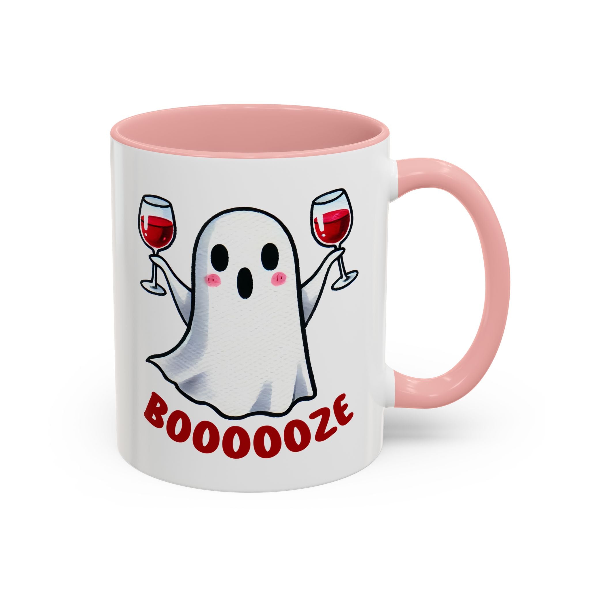 Boozy Ghost Accent Coffee Mug | Funny Halloween Tea Cup, Spooky Gift, Halloween Decor, Ghost Mug for Parties, Unique Drinkware