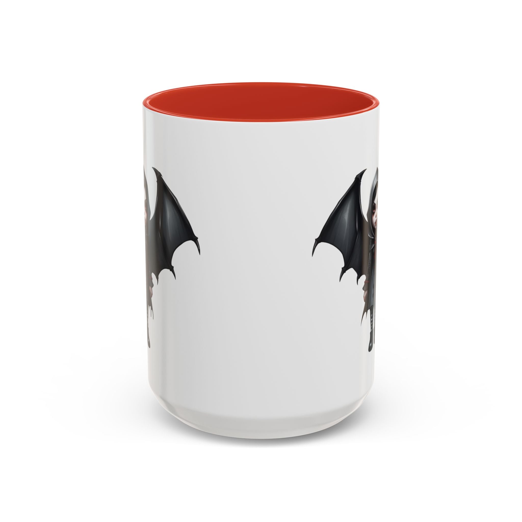 gothic vampire girl with wings horror art Accent Coffee Mug (11, 15oz) vamp14