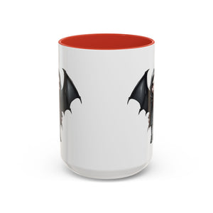 gothic vampire girl with wings horror art Accent Coffee Mug (11, 15oz) vamp14