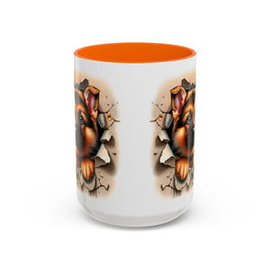 German Shepherd Accent Coffee Mug | Dog Lover Gift, Tasty Hot Beverage Cup, Pet Themed Kitchenware, Animal Adoption Cup, Unique Pet Gift