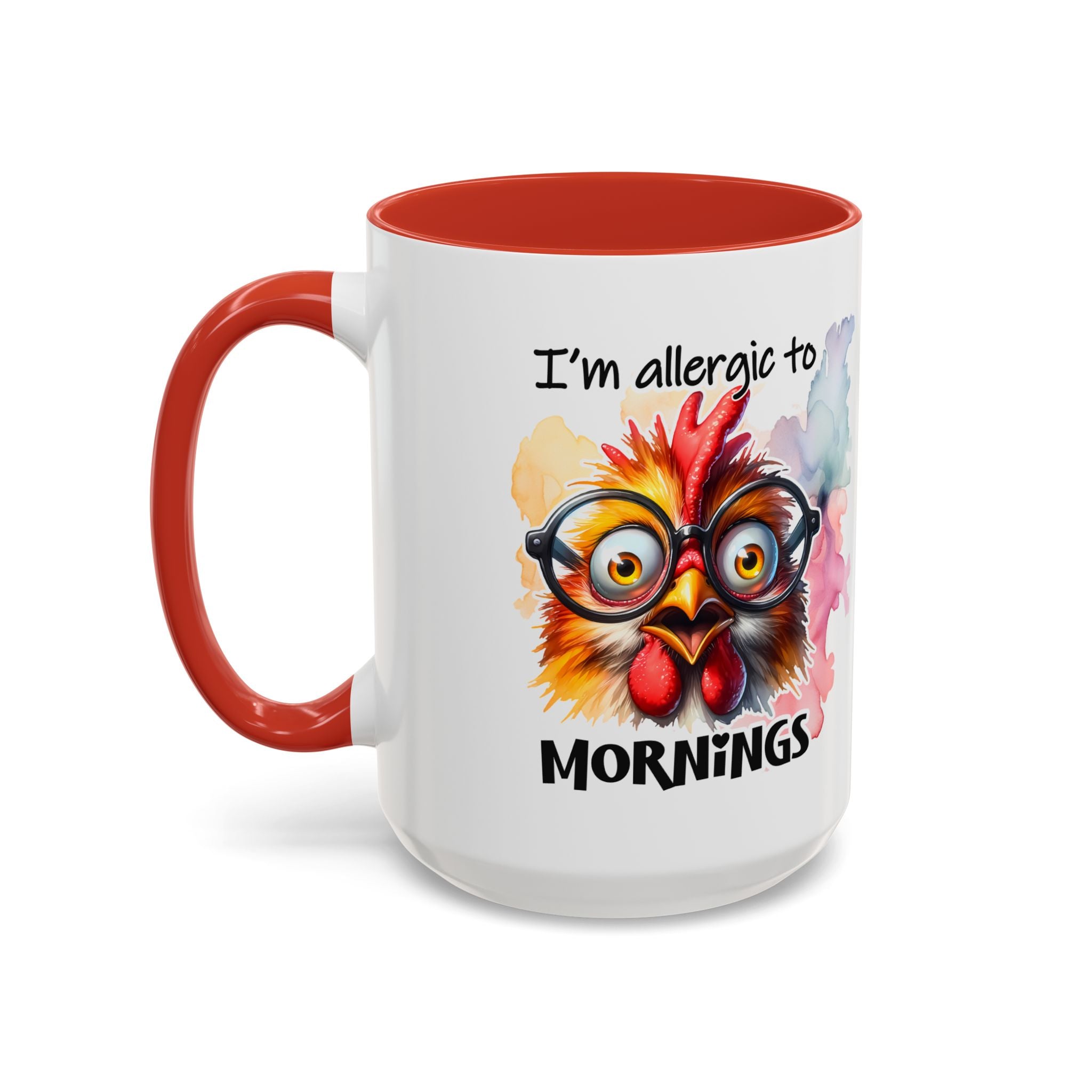 Funny Morning Coffee Mug, Gift for Coffee Lovers, Humorous Mug, Office Mug, Unique Cup for Mornings, Chicken Design