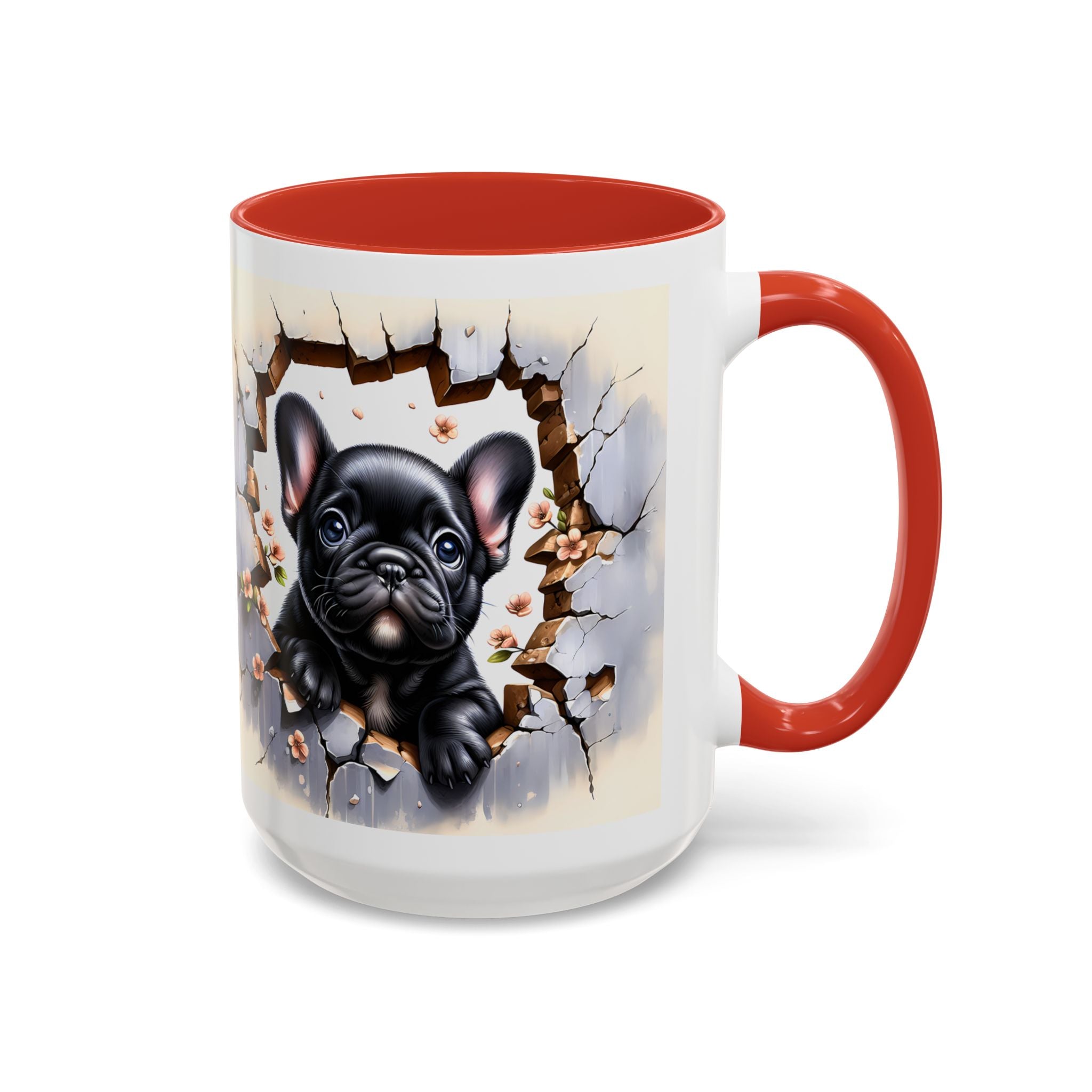 Cute French Bulldog Accent Coffee Mug, Pet Lover Gift, Dog Lover Mug, Home Office Coffee Cup, Unique Animal Print Mug