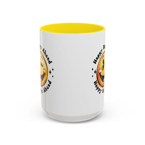 Happy Days Ahead Coffee Mug - Smiley Face Design - 11oz & 15oz