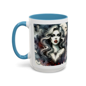 Gothic vampire Elegance Coffee Mug,  Halloween Decor, Dark Art Mug, Spooky Homeware