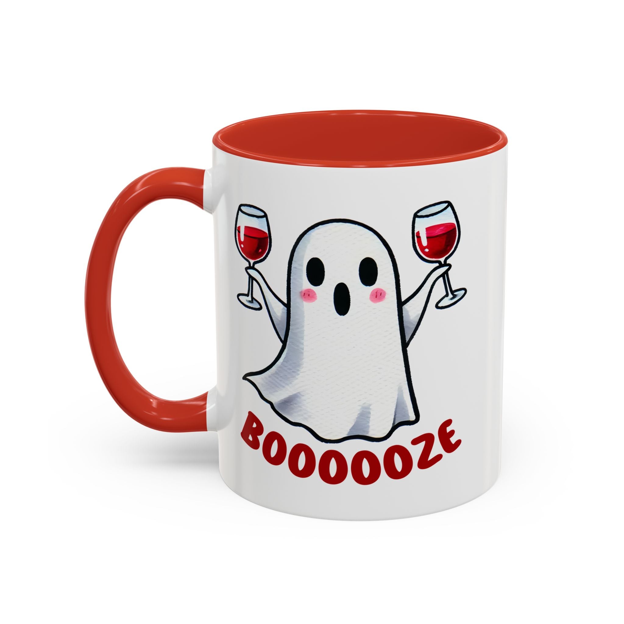 Boozy Ghost Accent Coffee Mug | Funny Halloween Tea Cup, Spooky Gift, Halloween Decor, Ghost Mug for Parties, Unique Drinkware