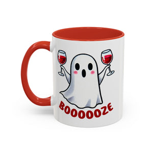 Boozy Ghost Accent Coffee Mug | Funny Halloween Tea Cup, Spooky Gift, Halloween Decor, Ghost Mug for Parties, Unique Drinkware