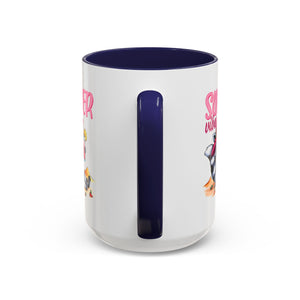 Summer Vibes Accent Coffee Mug - Fun & Colorful Design for Relaxing Moments
