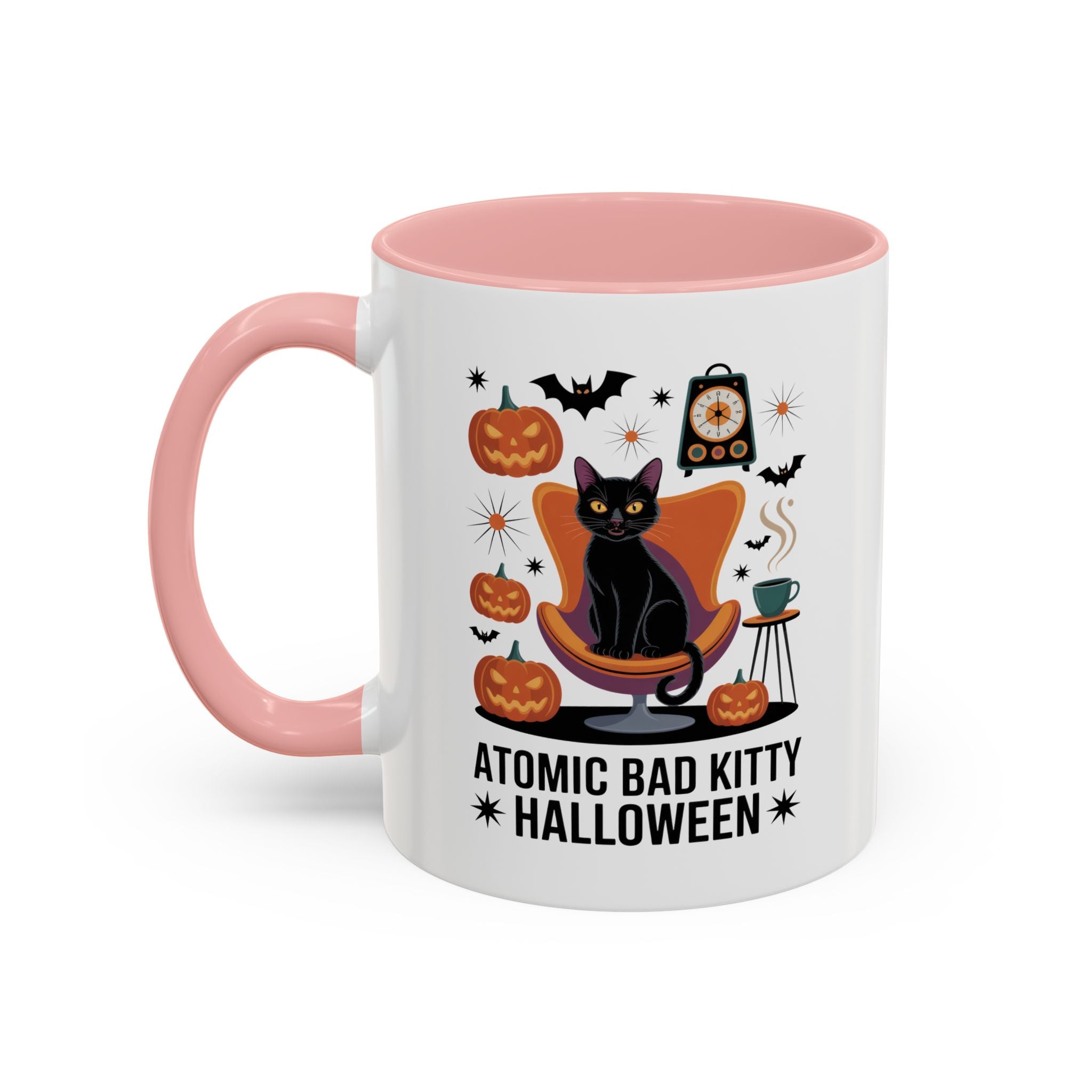 Halloween Themed Coffee Mug – Atomic Bad Kitty Design