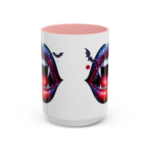 Vampire Lips Coffee Mug, Gothic Drinkware, Halloween Gift, Spooky Kitchen Decor, Vampires, Halloween Party Accessories