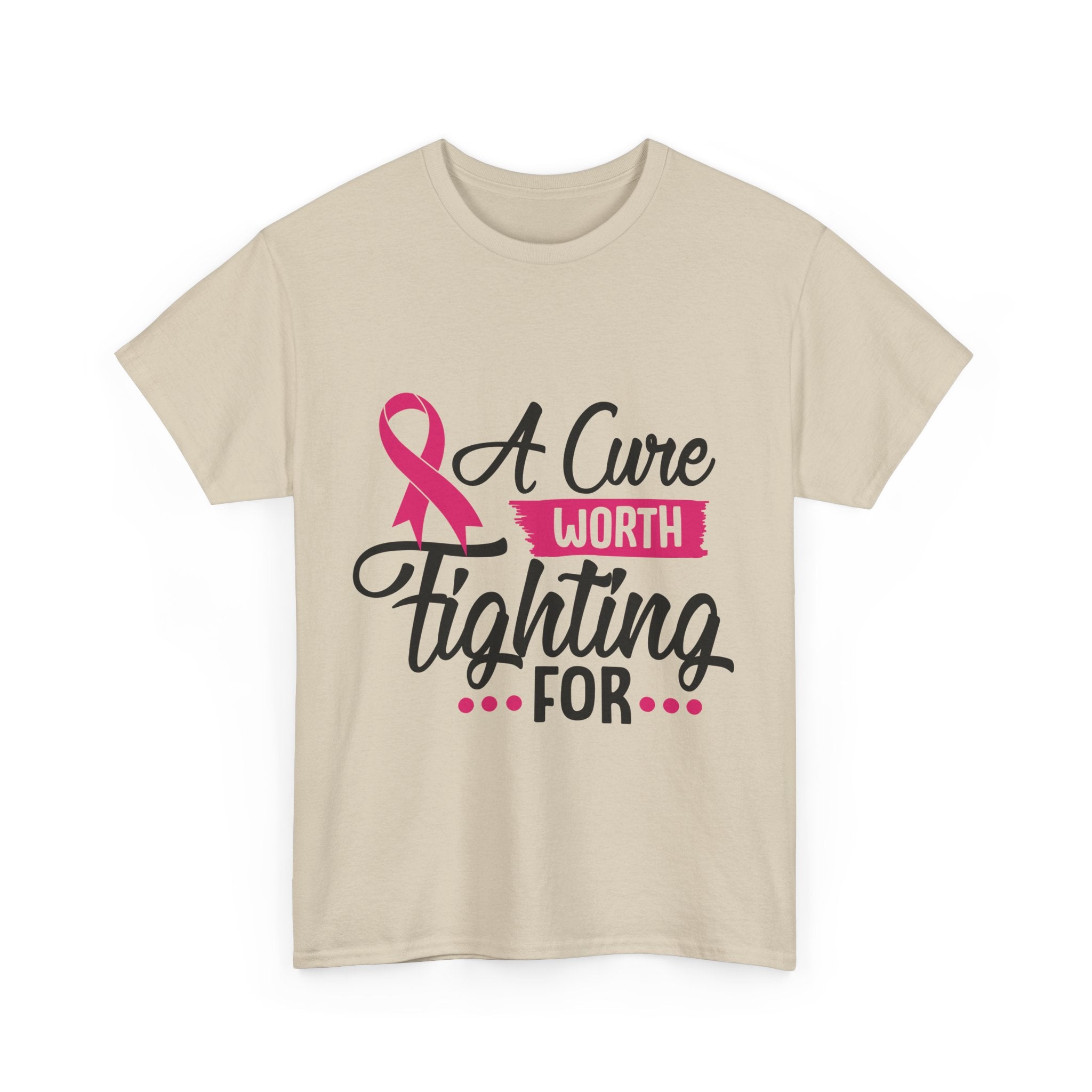 Breast Cancer Awareness Tee - A Cure Worth Fighting For, Unisex T-Shirt, Support, Gift, Fundraising, October Awareness, Comfortable Cotton