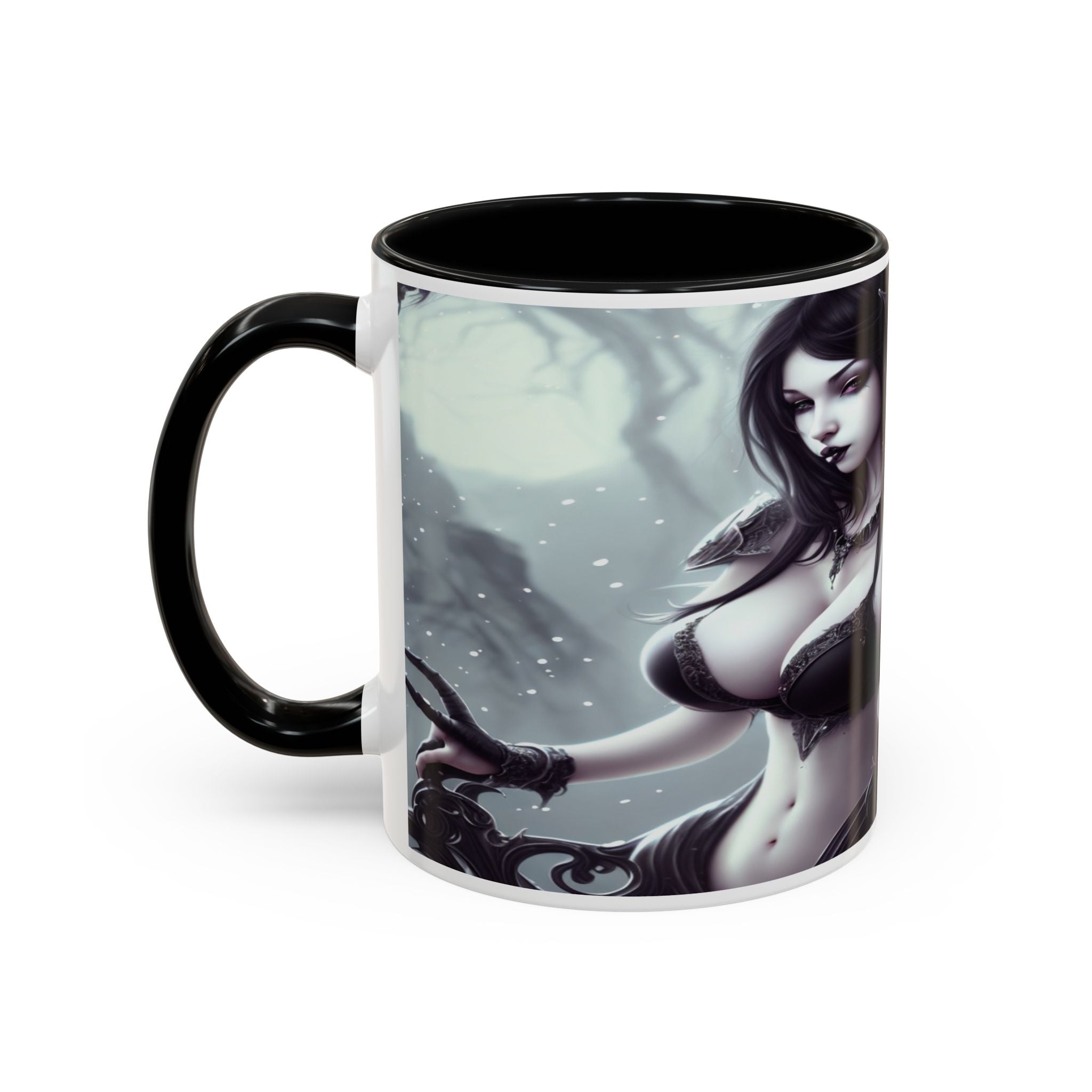 sexy busty woman Gothic Fantasy Coffee Mug – 11oz & 15oz Sculpted Design horror art