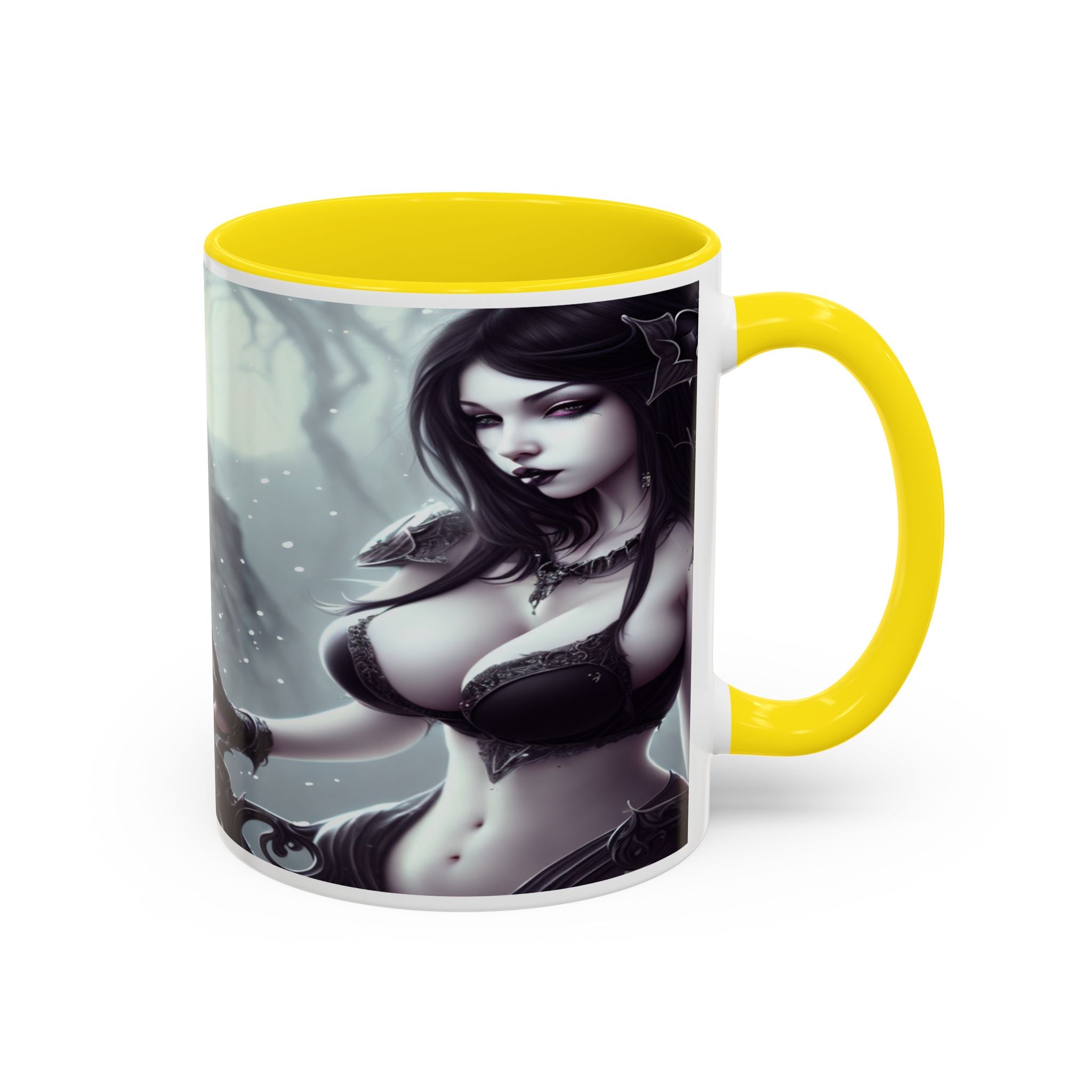 sexy busty woman Gothic Fantasy Coffee Mug – 11oz & 15oz Sculpted Design horror art