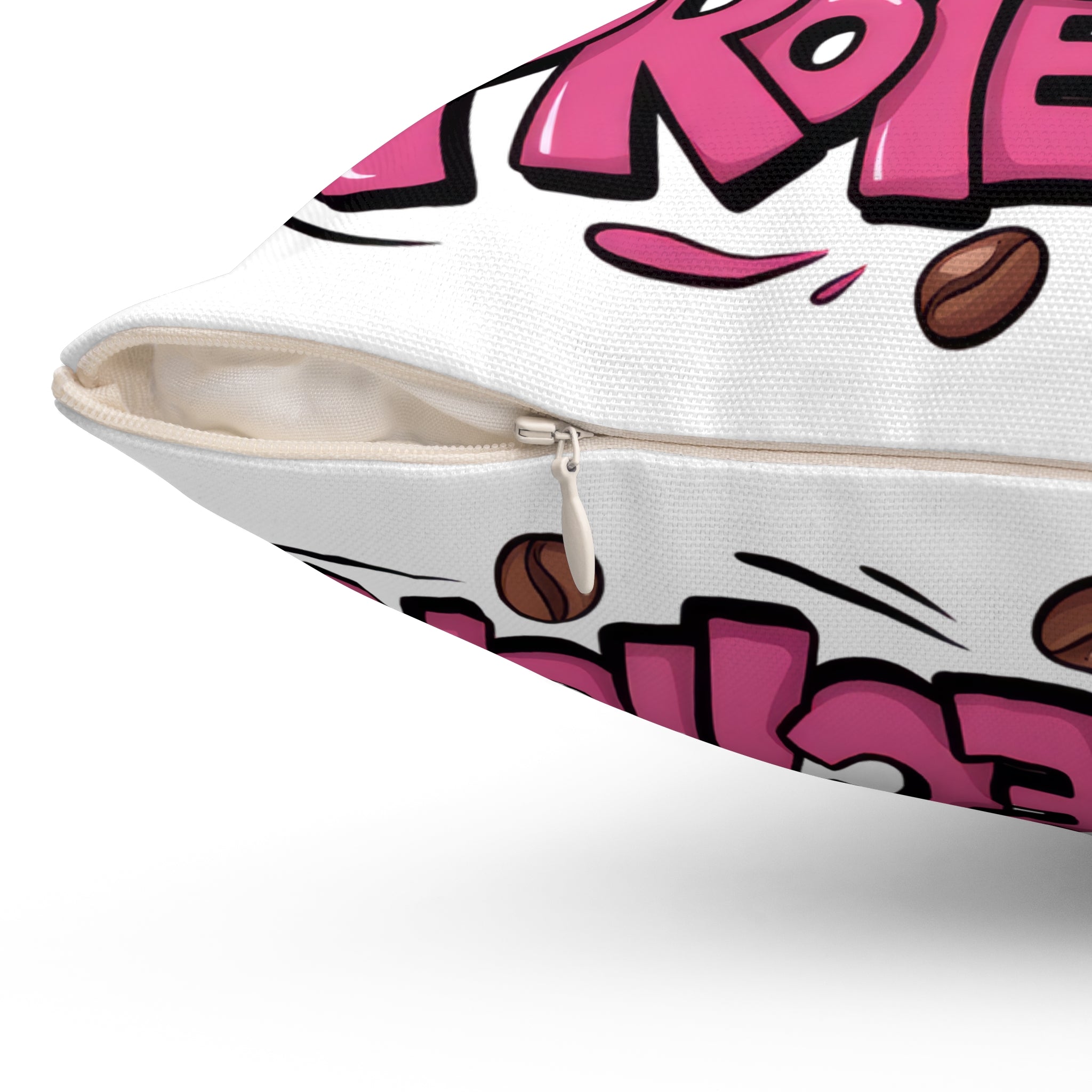 I Drink Coffee For Your Protection Throw Pillow — Funny Coffee Quote Decorative Cushion