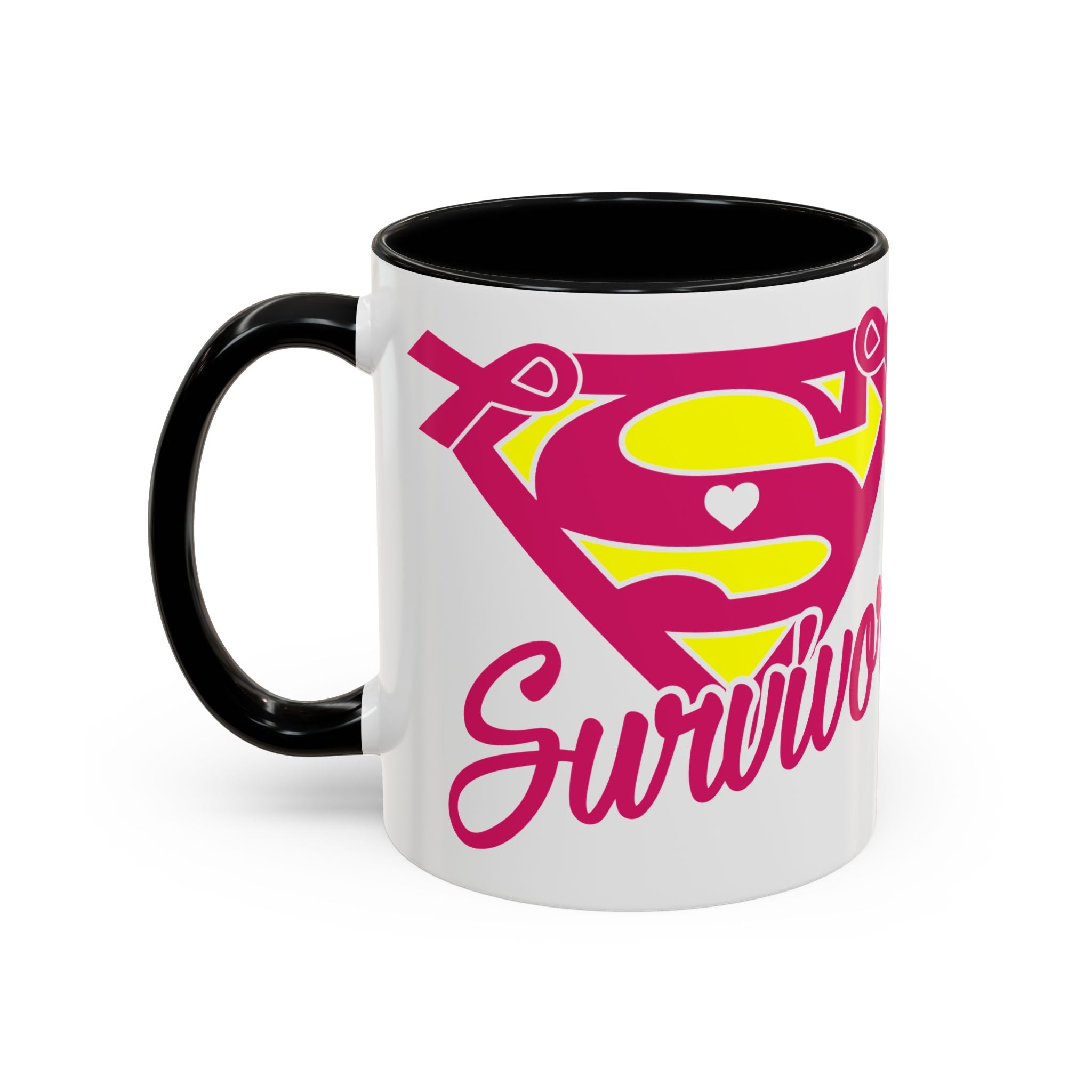Survivor Mug 11oz & 15oz | Cancer Awareness, Motivational Gift, Empowerment, Superhero Theme, Unique Coffee Cup