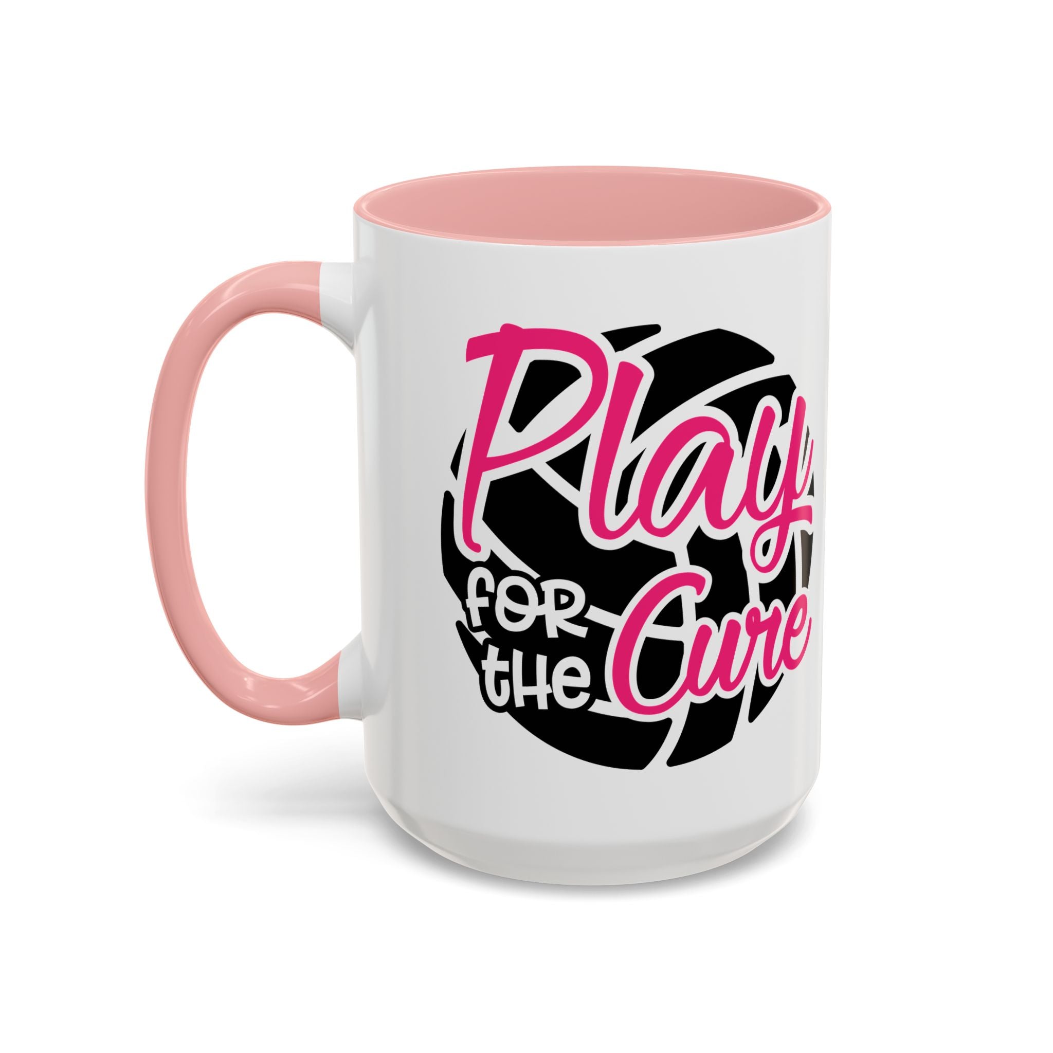 Volleyball  Coffee Mug, Play for the Cure Cup, Sports Gift , Athletes, Cancer Awareness, Inspirational Mug