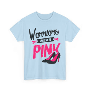Warriors Wear Pink T-Shirt | Support Breast Cancer Awareness, Gift for Survivors, Inspirational Tee, Unisex Cotton Shirt