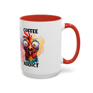 Coffee Addict Mug, Funny Coffee Lover Gift, Unique Kitchen Decor, Quirky Morning Brew Cup, Perfect for Birthdays & Holidays