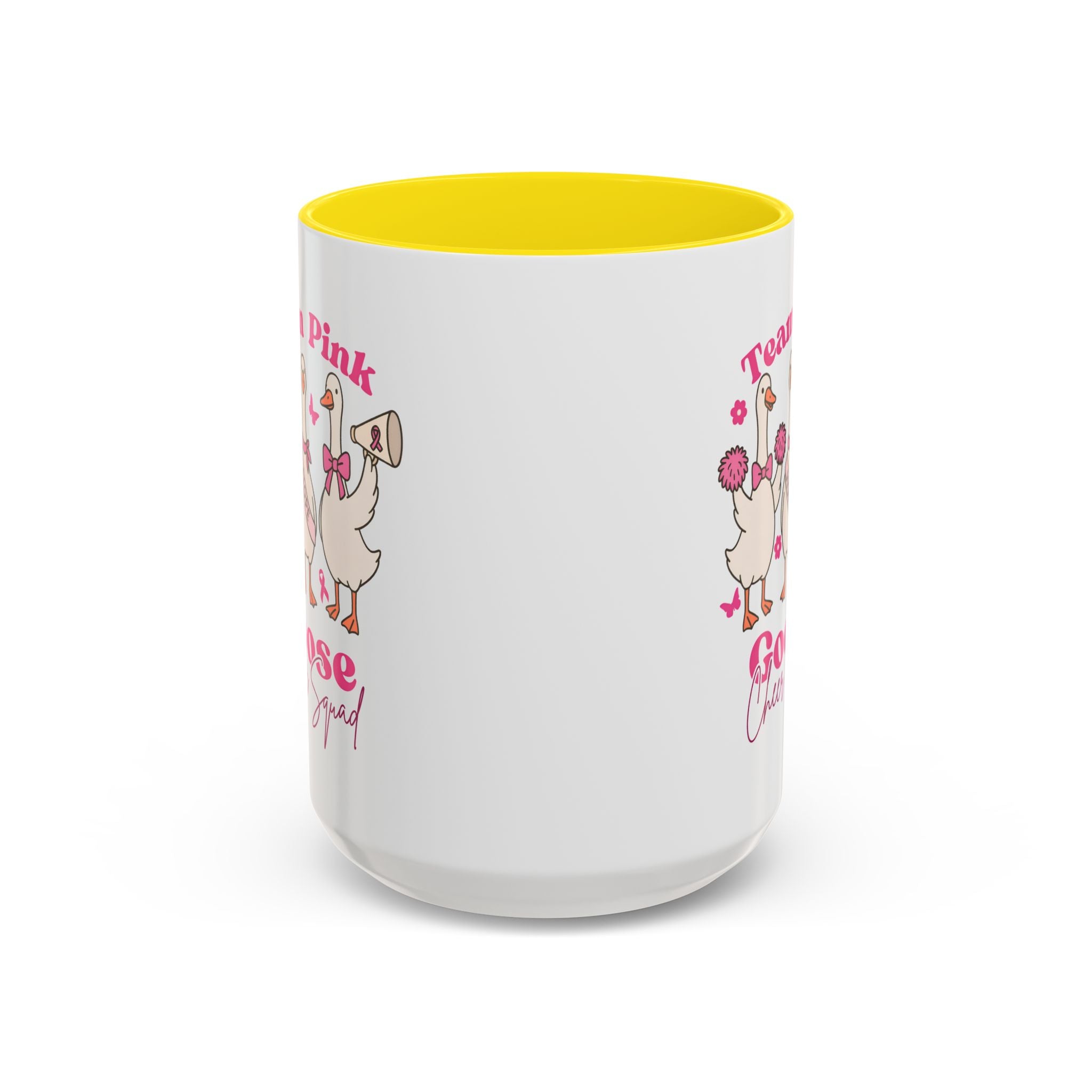 cancer awareness Team Pink Goose Cheer Squad Coffee Mug - Cute Animal Mug for Fun Gifts,   Home Decor/Office Use