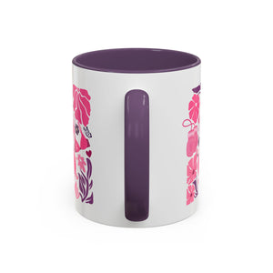Pink Floral Awareness Coffee Mug, Breast Cancer Awareness Mug, Gift for Her, Supportive Drinkware, Motivational Mug