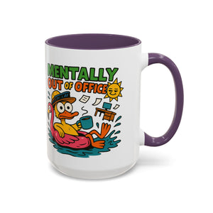 Fun Summer Coffee Mug, Quirky Gift for Beach Lovers, Office Humor Mug, Relaxation, Vacation, Cute Animal Design