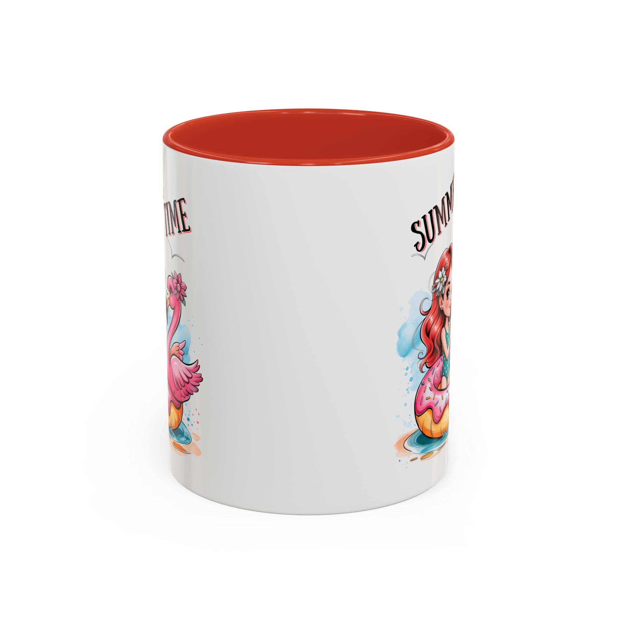 Summer Time Accent Coffee Mug - 11oz & 15oz funny cute girl floating