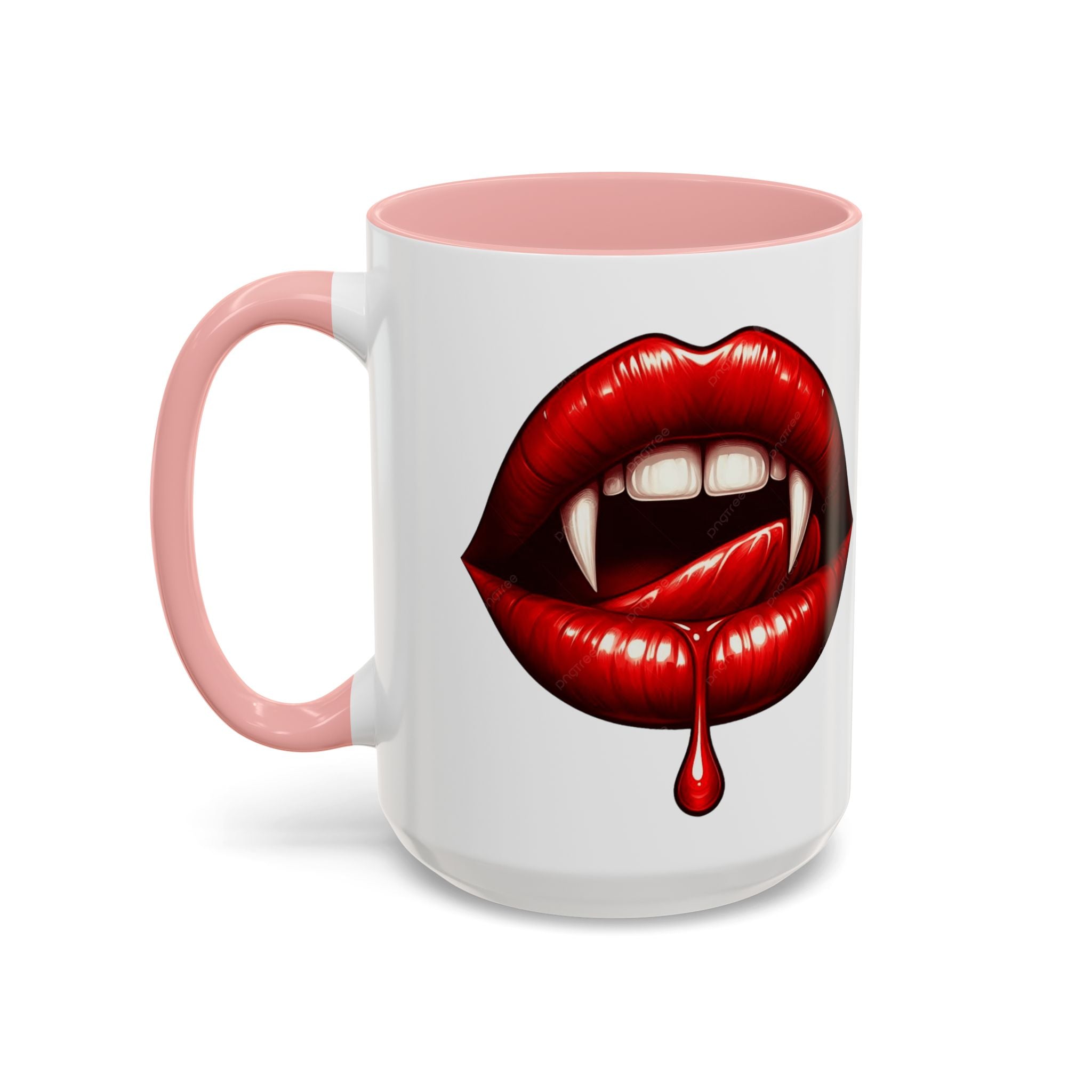 Vampire Kiss Coffee Mug - 11oz & 15oz gothic dripping blood horror art