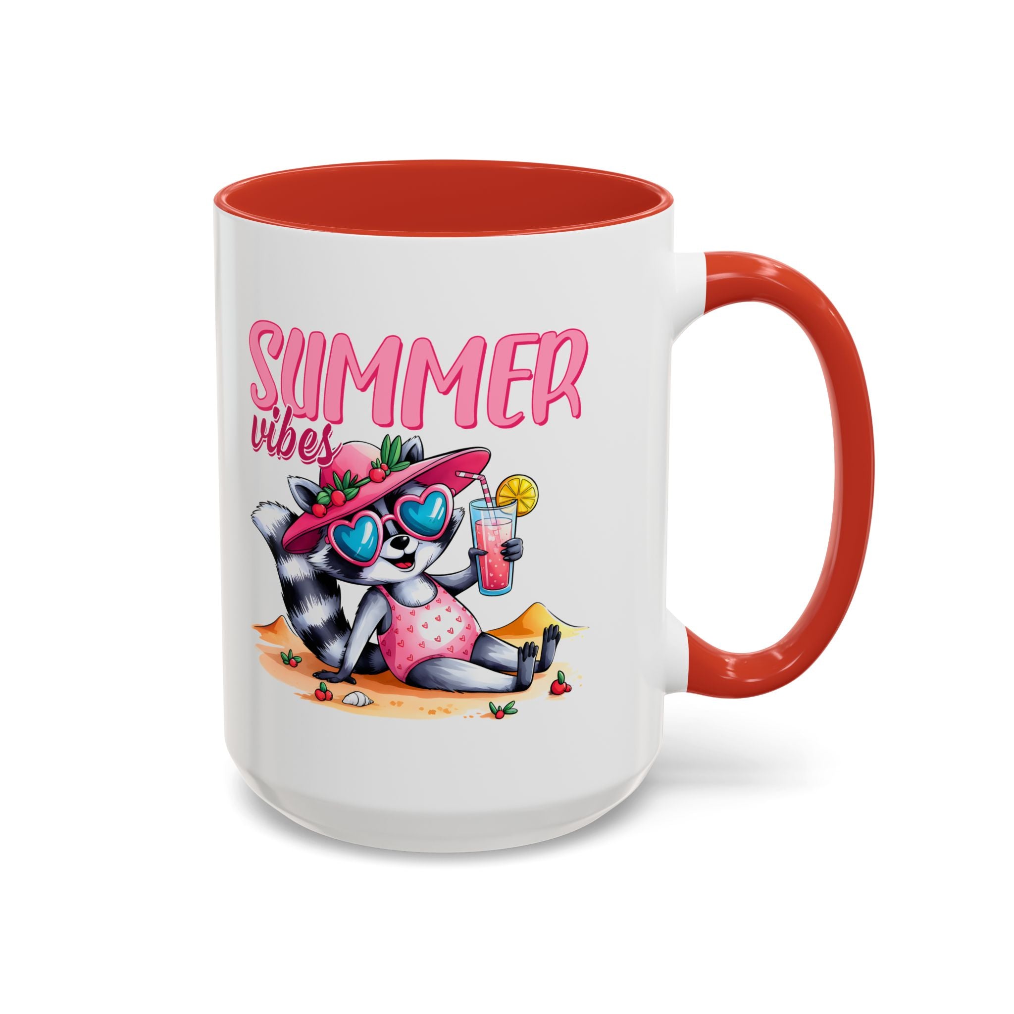 Summer Vibes Accent Coffee Mug - Fun & Colorful Design for Relaxing Moments