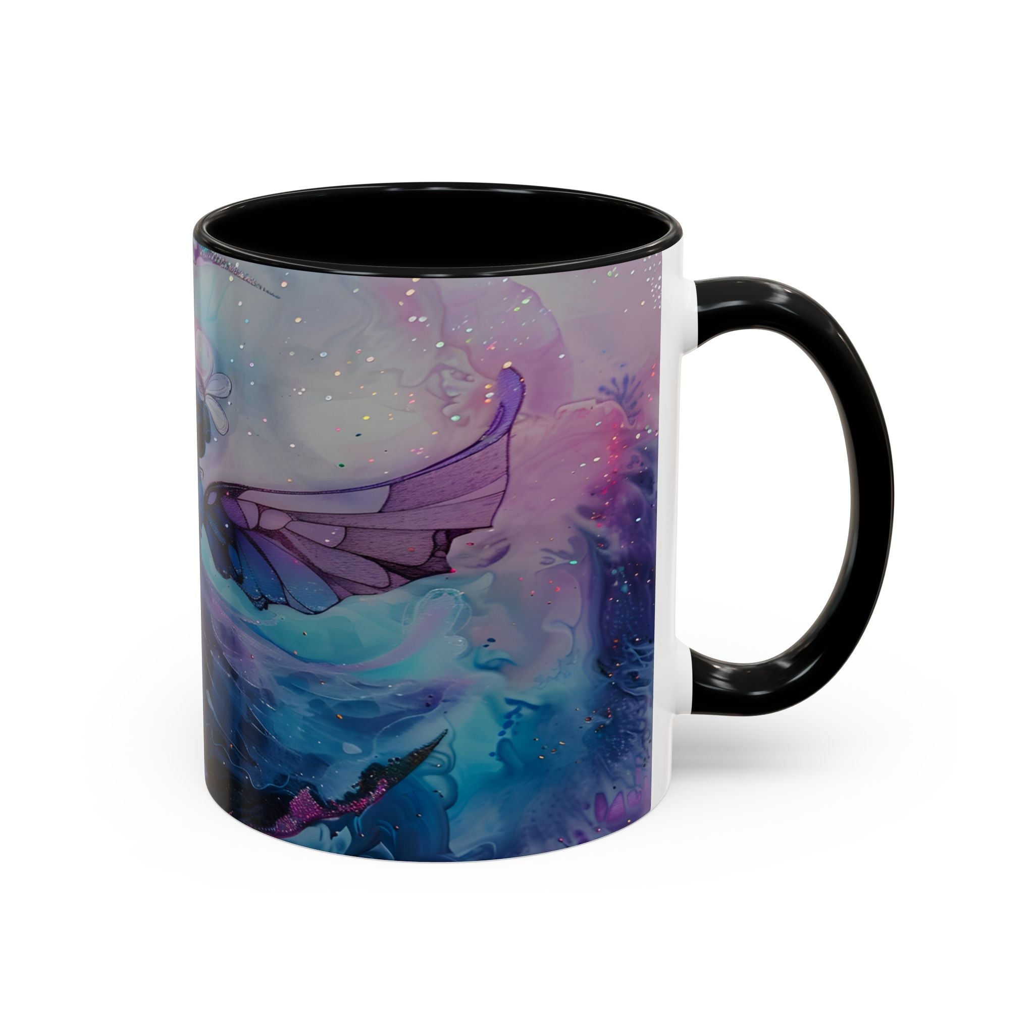 Enchanted Fairy Accent Coffee Mug — Magical Night Sky Illustration (11/15oz) fantasy