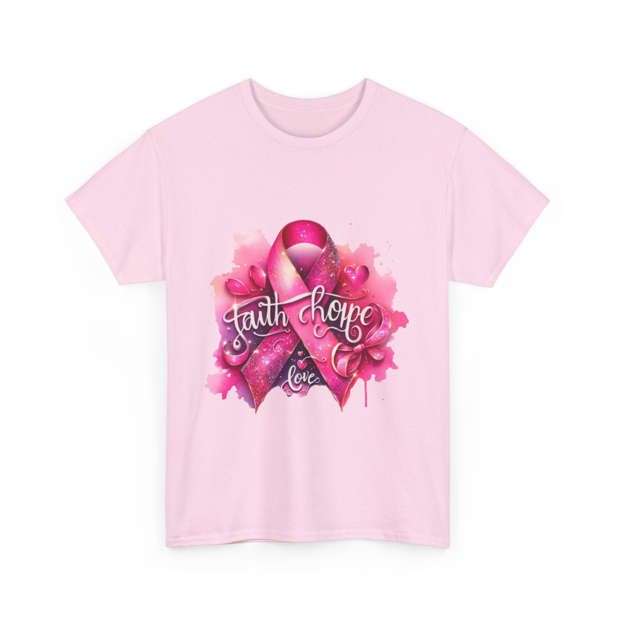 Breast Cancer Awareness Tee, Faith and Hope Message Shirt, Support Shirt, Gift for Survivors, Inspirational T-Shirt