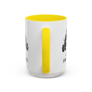 Dog Lover's Accent Coffee Mug - I Woof You, Pet Gift, Animal Lover Cup, Dog Mom Mug, Cute Dog Design, Fun Coffee Cup