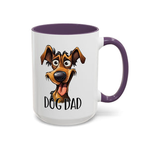 Dog Dad Accent Coffee Mug - Fun Gift for Dog Lovers, Pet Fathers, Father's Day, Birthday, Coffee Lovers