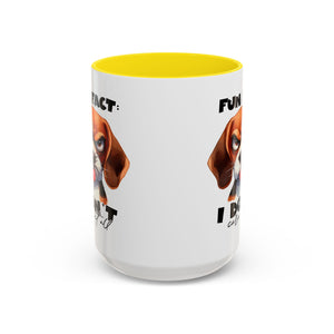 Funny Dog Accent Coffee Mug - Beagle Lover Gift, Pet Owner Present, Unique Animal Mug, Quirky Home Decor, Fun Fact Design