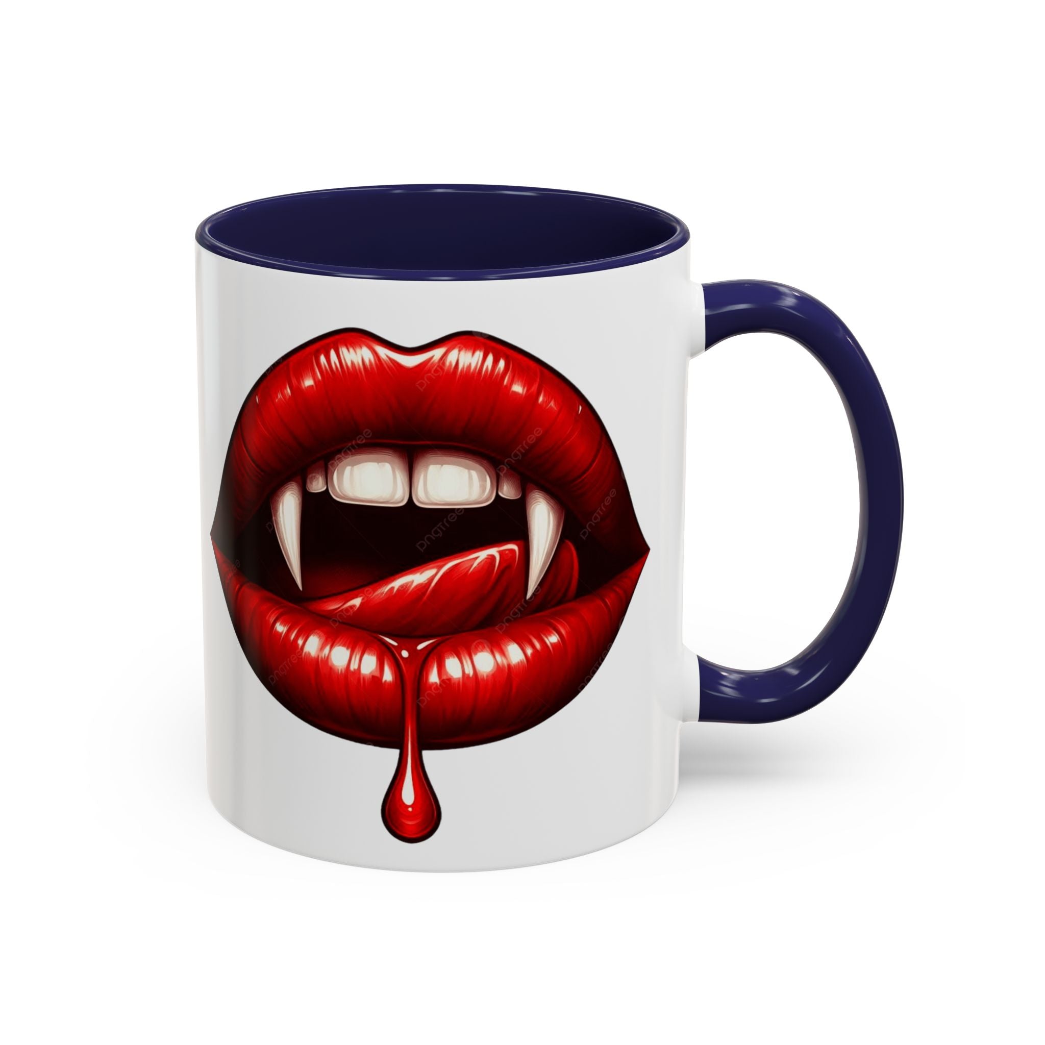 Vampire Kiss Coffee Mug - 11oz & 15oz gothic dripping blood horror art