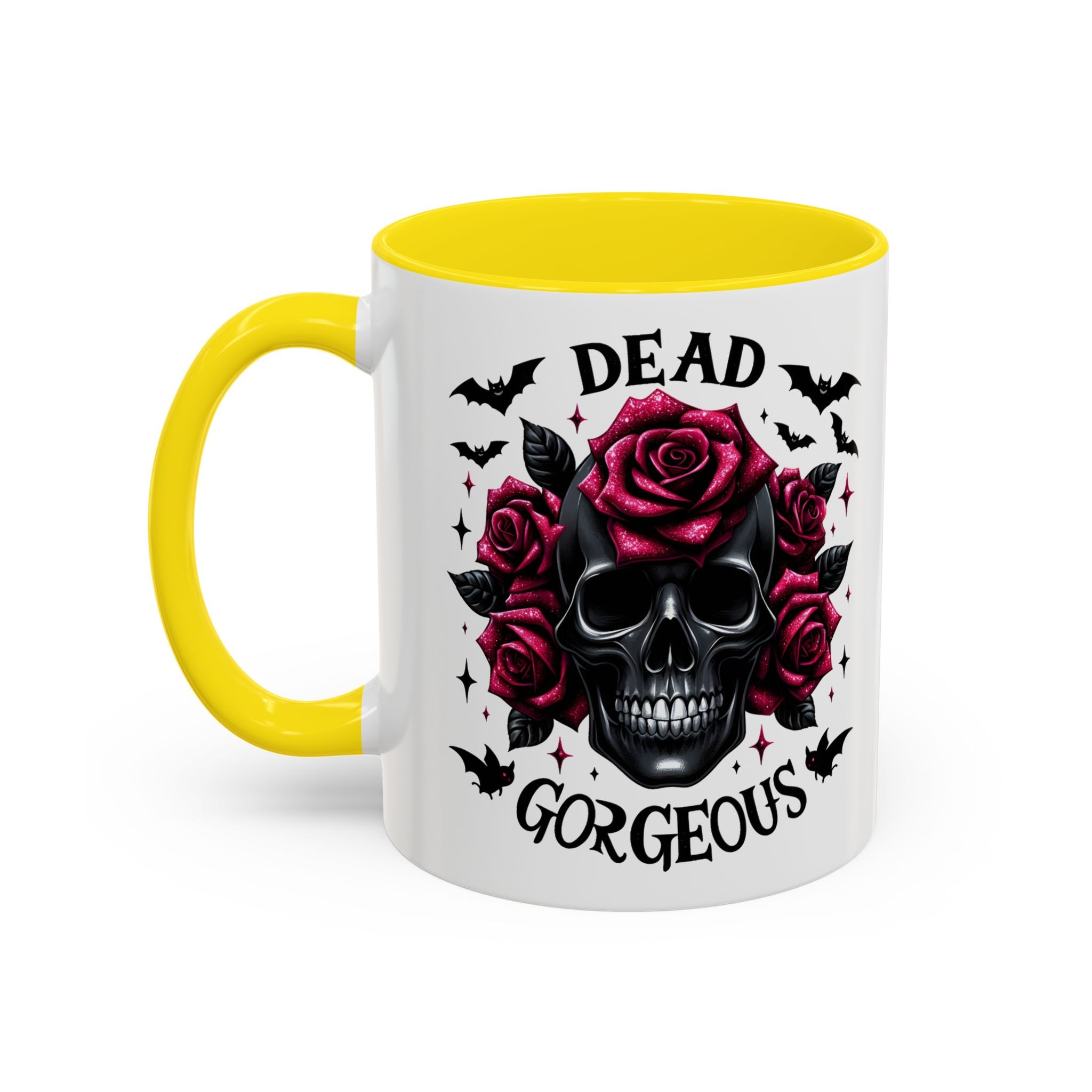 Gothic Skull Coffee Mug - Dead Gorgeous Design halloween horror art goth