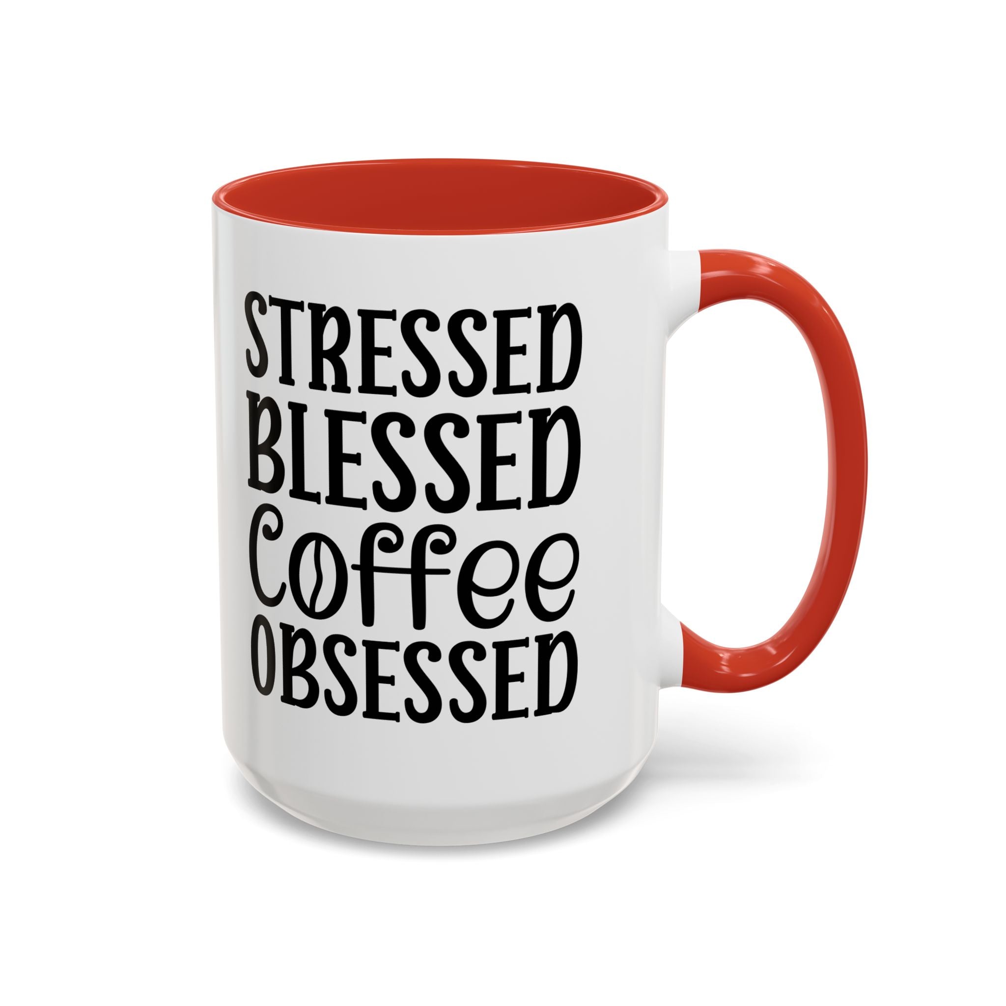 Stressed Blessed Coffee Obsessed Mug, Motivational Coffee Mug, Gift for Coffee Lovers, Funny Office Mug, Self-Care Gift Idea
