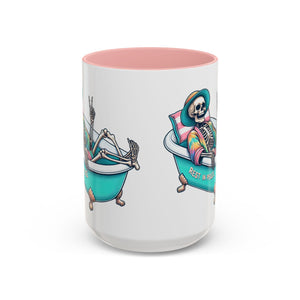Rest in Peace Skeleton Coffee Mug - Fun Halloween Gift, Unique Home Decor, Hilarious Office Cup, Quirky Birthday Present, Spooky