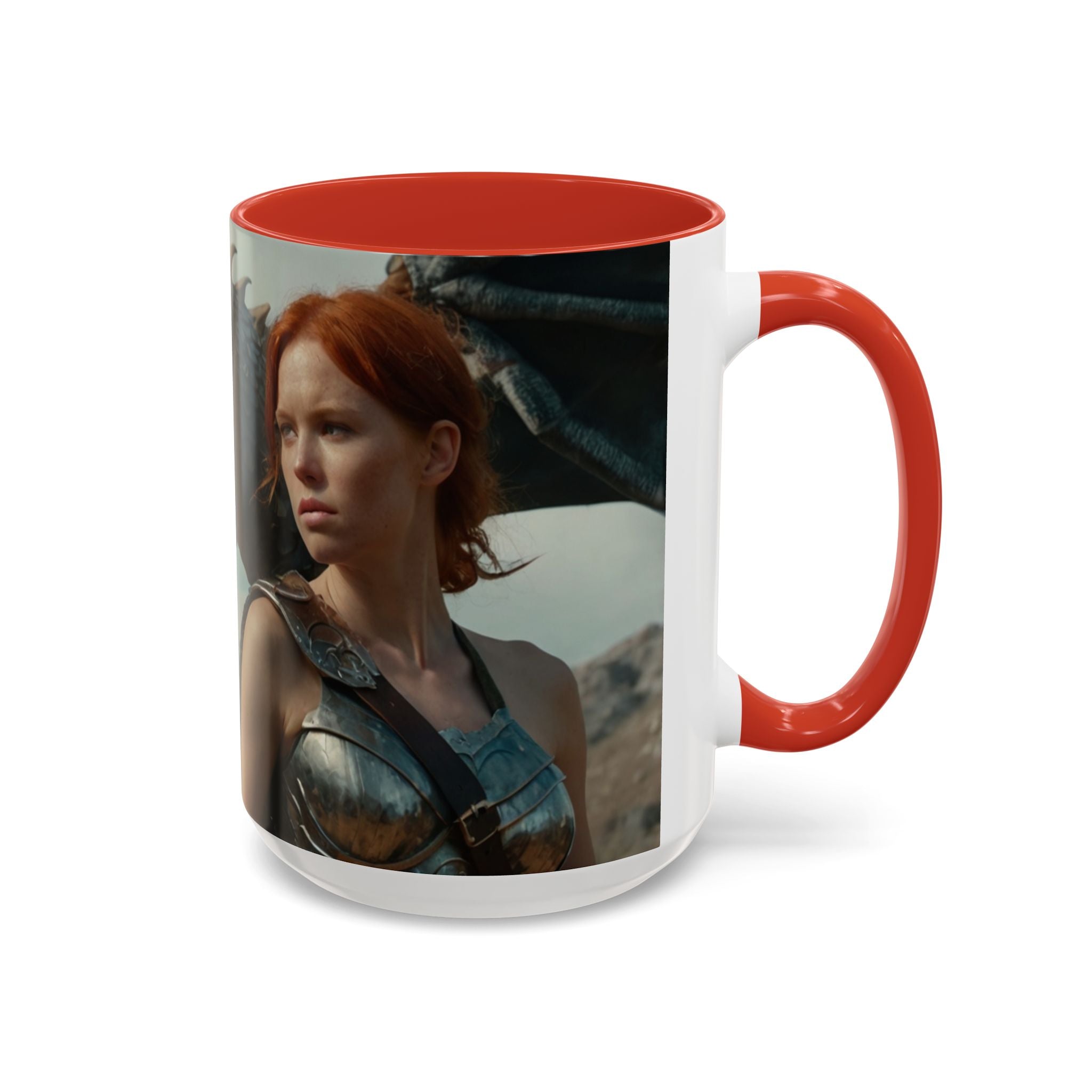 Dragon warrior Fantasy-Themed Accent Coffee Mug gothic