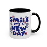 Inspirational Flower Design Coffee Mug - "Smile It's a New Day" - Perfect Gift for Coffee Lovers
