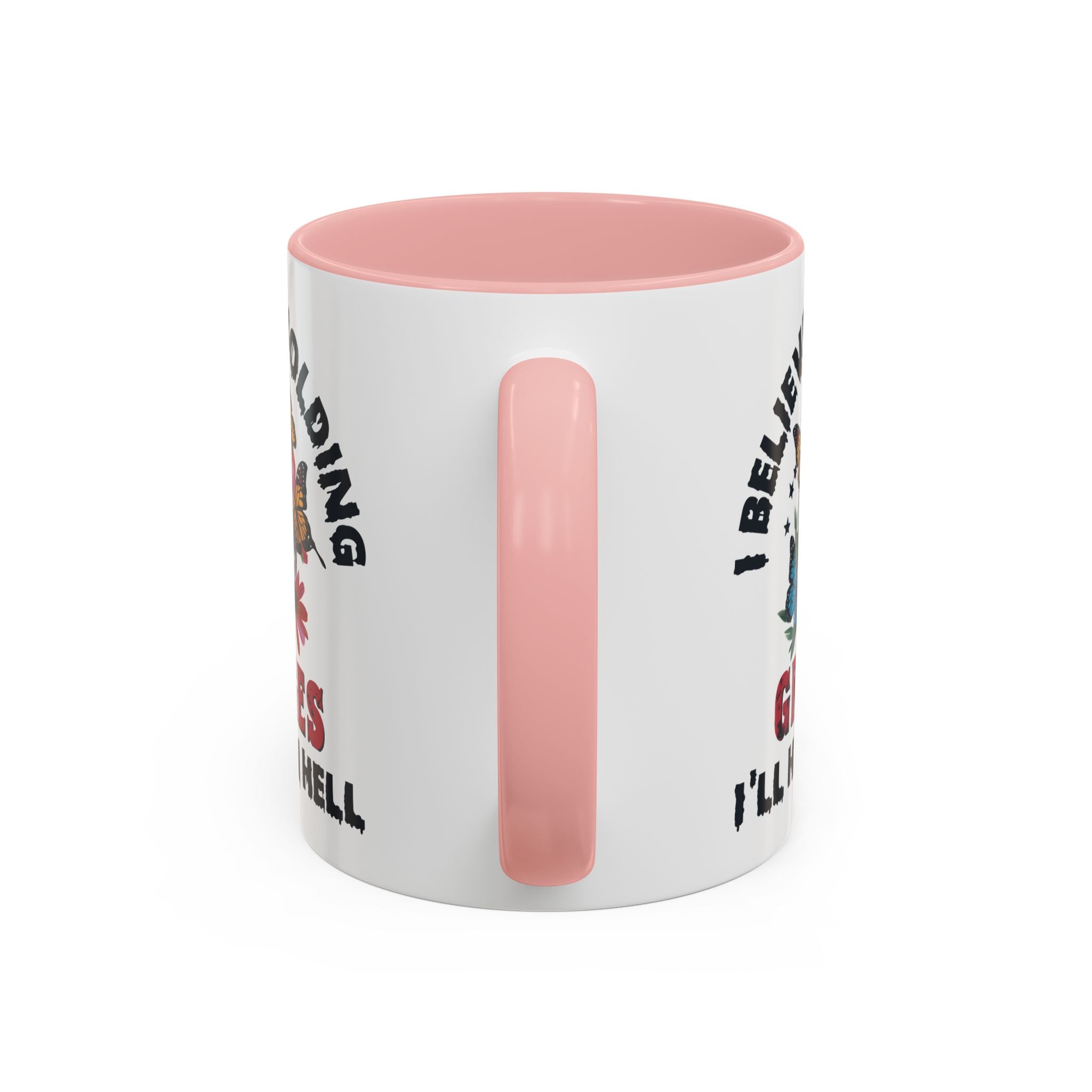 Grudge-Holder Coffee Mug - 11 & 15oz Ceramic with Floral Skull Design gothic horror art