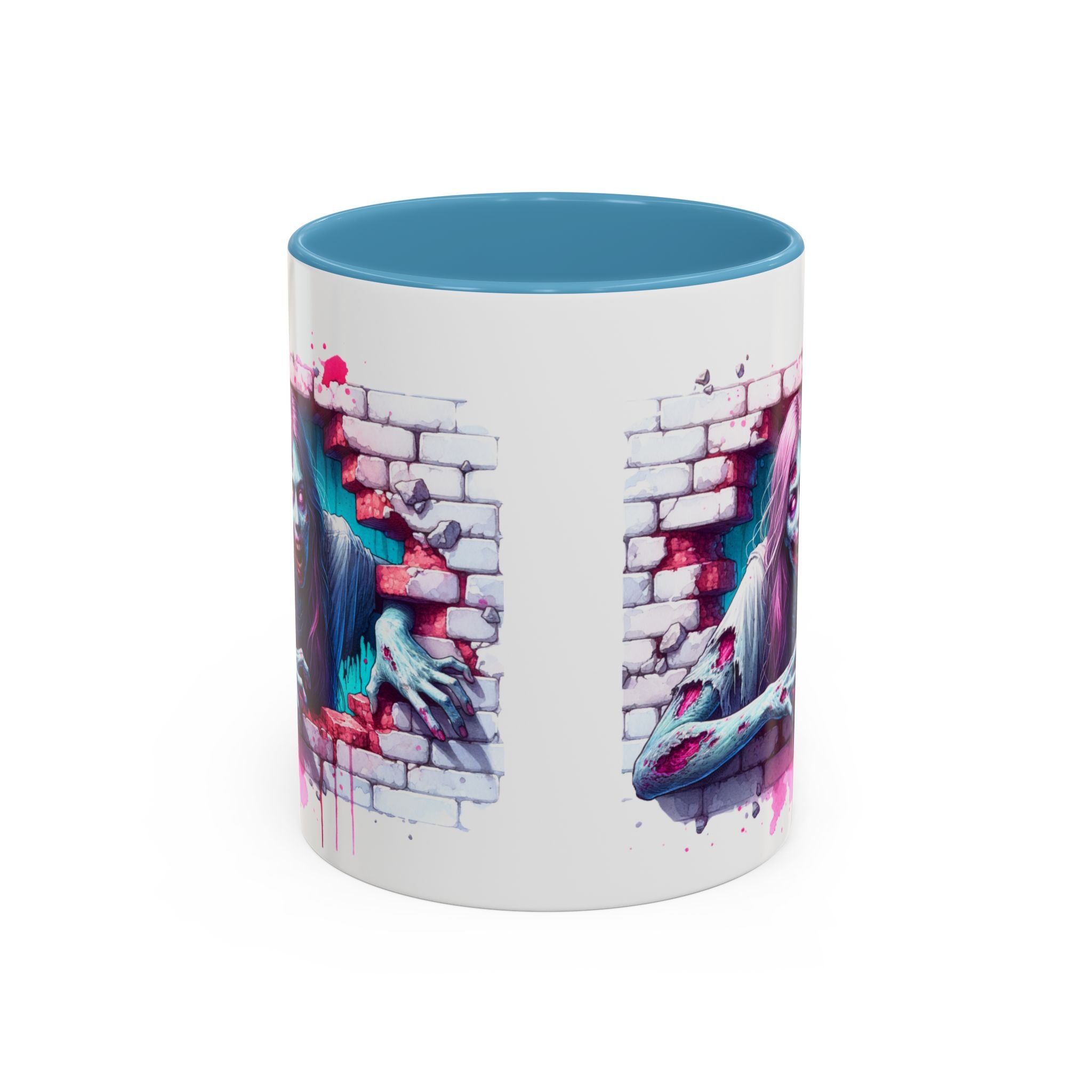 Spooky Zombie Accent Coffee Mug | Halloween Gift, Horror Decor, Unique Coffee Cup, Gothic Style, Zombie Art