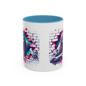 Spooky Zombie Accent Coffee Mug | Halloween Gift, Horror Decor, Unique Coffee Cup, Gothic Style, Zombie Art