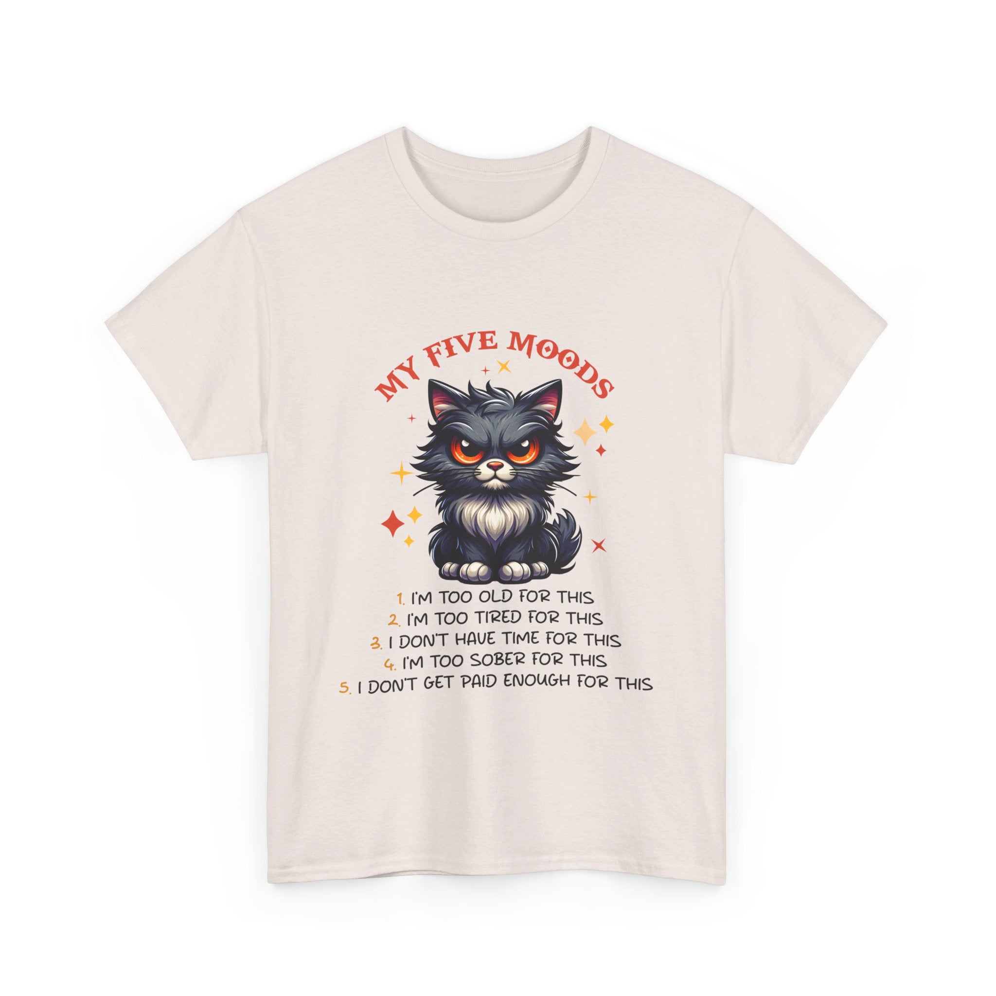 Grumpy cat five moods Unisex Heavy Cotton Tee by the x m world