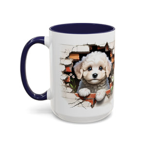 Cute Puppy Accent Coffee Mug - Adorable Dog Lover Gift, Pet-Themed Mug, Home Decor, Ideal for Gifts, Animal Enthusiast