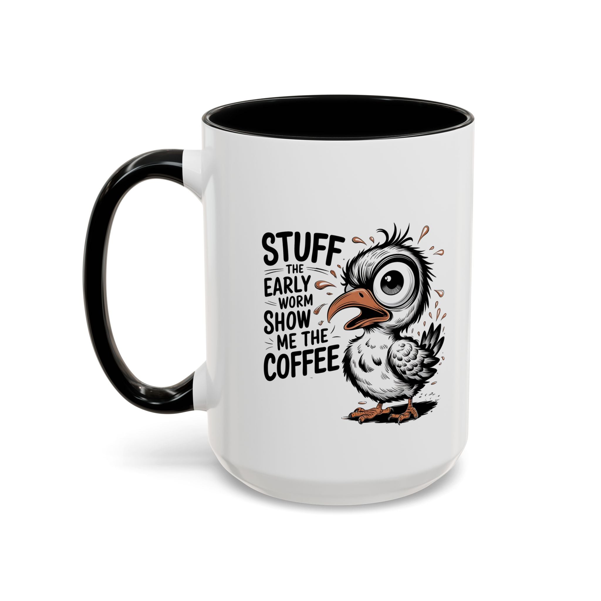 Quirky Coffee Mug with Owl Design | Gift for Coffee Lovers, Unique Office Mug, Fun Morning Coffee Cup, Bird-Themed Mug, Early Bird Gift